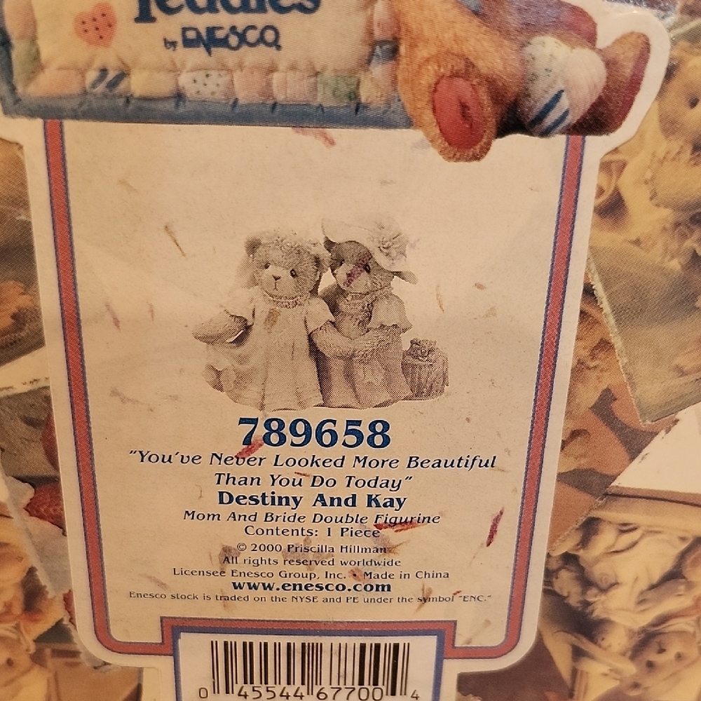 Cherished Teddies Figurine with Floral Hats - Picture 2 of 8